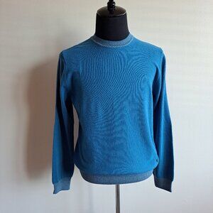NEW Lorenzoni Men's Blue Wool Cashmere Sweater Size 50 / M